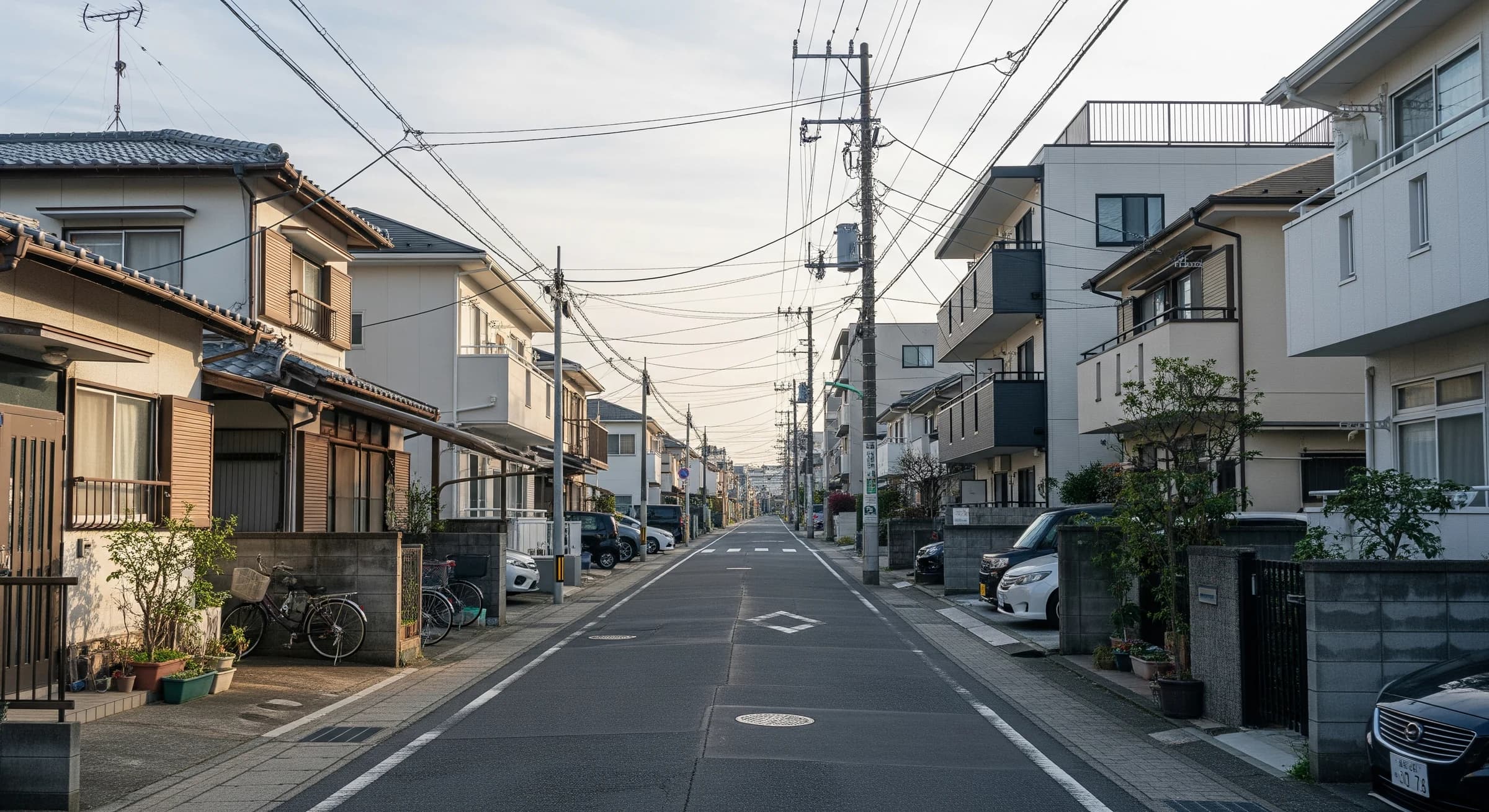 配食サービス提供エリアの住宅街