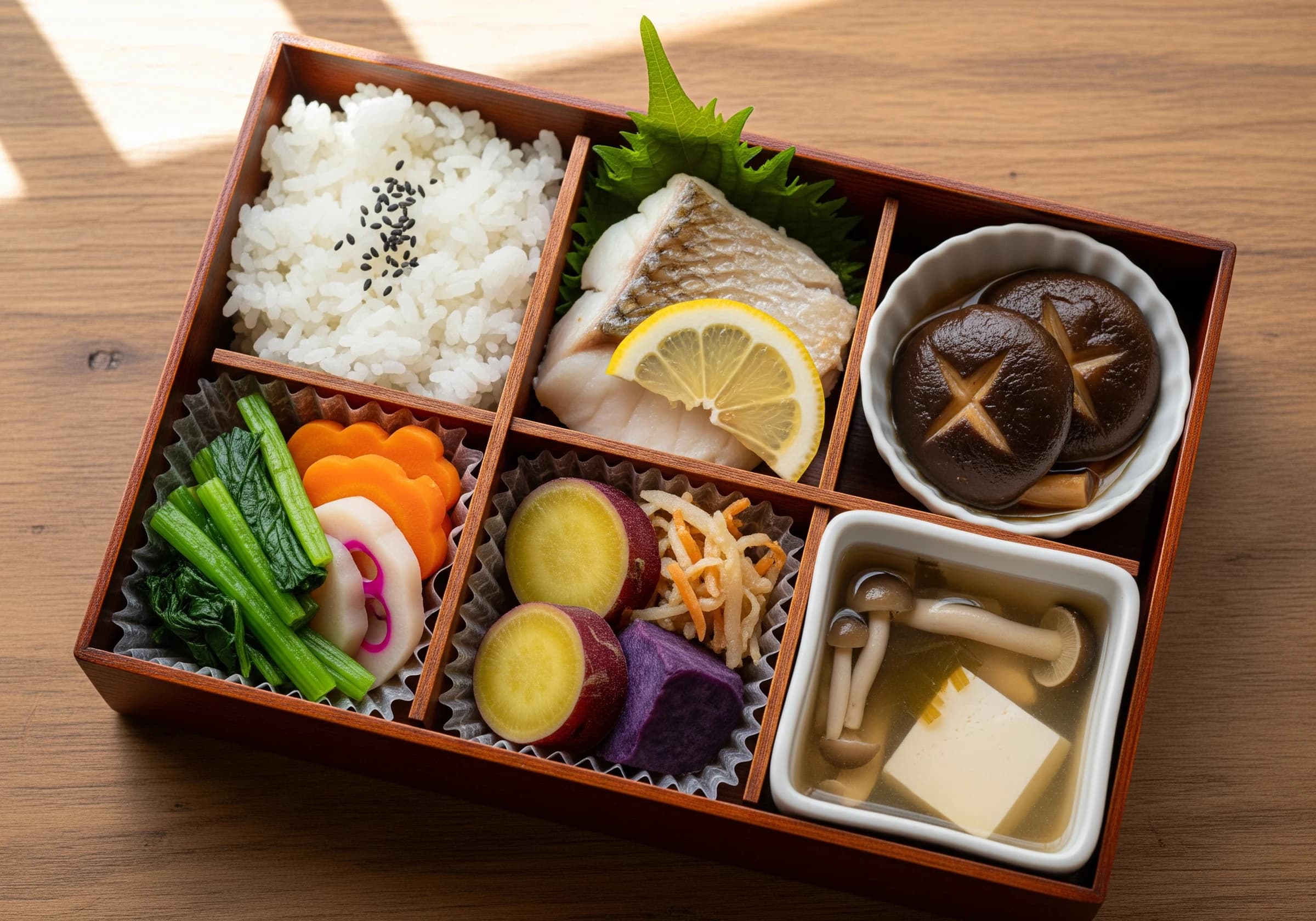 高齢者向けに栄養バランスを考えたお弁当